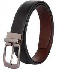 Alfami Mens PU leather Reversible Belt, One size fits on upto 44 inch waist, 1 year warranty