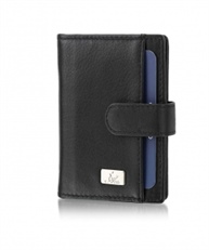 AM LEATHER Black Business Card Cases