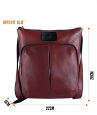 AM LEATHER Brown Colour Genuine Leather Unisex Messenger Bag