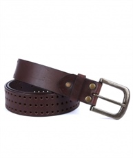 AM LEATHER DARK BROWN LEATHER BELT