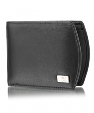 AM LEATHER Hand Crafted Leather Black Men`s Wallet Purse