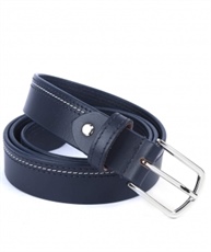 AM LEATHER NAVY BLUE GENUINE LEATHER BELT