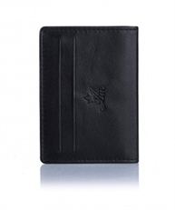 Am Leather Premium Slim Black Men`s Credit Card Case Wallet