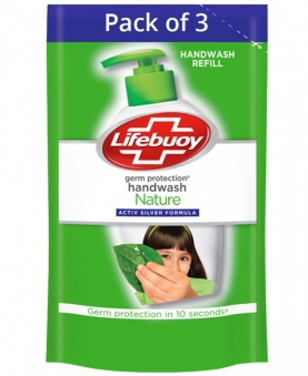 LIFEBUOY HW NATURE HW POUCH 3*185GM