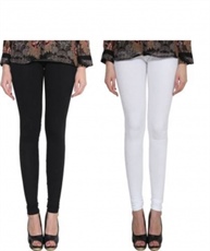 ANKLE LENGTH LEGGING (WHITE, BLACK, SOLID)