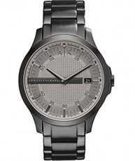 Armani Exchange Men`s Grey Stainless Steel Bracelet with Grey Analogue Dial Quartz Movement