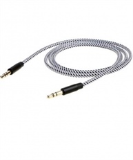 AUDIO ULTRA SLIM AND SOFT AUX CABLE (COMPATIBLE WITH MP3, GAMING DEVICE, MOBILE, TABLET, LAPTOP, MULTICOLOR)