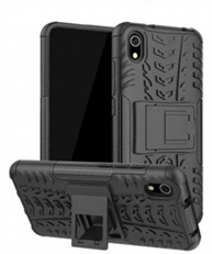 BACK COVER FOR MI REDMI 7A (BLACK, RUGGED ARMOR)