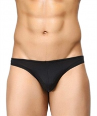 BASIICS by La Intimo Men`s Black Polyester Spandex Semi-Seamless Feather Weight Brief