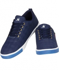 CHECK SNEAKERS CASUALS FOR MEN (NAVY, WHITE)