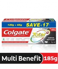 Colgate Total Charcoal Anticavity Toothpaste, 185gm