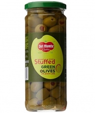 Del Monte Green Olives Stuffed with Pimiento, 450gm