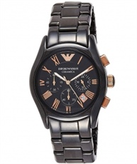 Emporio Armani Valente Analog Black Dial Men`s Watch