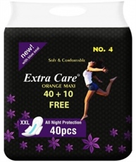 Extra Care Ultra Soft Sanitary Pads - Extra Large Size (40+ 10 Extra Counts)