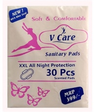 Extra Care Womens/Girls XXL Sanitary Pads (Napkins) with Wings - Pack of 40(Pack of 1)