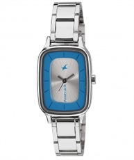 Fastrack Analog Silver Dial Women`s Watch