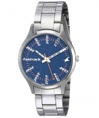 Fastrack Denim Analog Blue Dial Women`s Watch