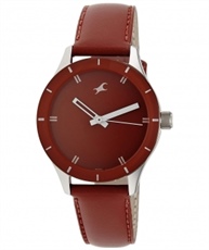 Fastrack Monochrome Analog Red Dial Women`s Watch