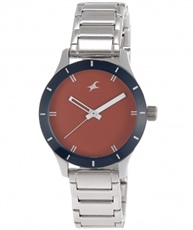 Fastrack Monochrome Analog Red Dial Women`s Watch