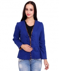 FAZZN Short Woolen Coats(Blue)