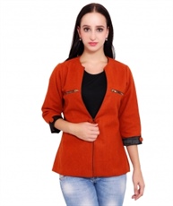 FAZZN Short Woolen Coats(Orange)