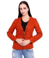 FAZZN Short Woolen Coats(Orange)