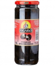 Figaro Pitted Black Olives, 450gm