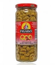 Figaro Slicedgreen Olives, 450gm