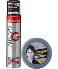 GATSBY SET & KEEP HAIR SPRAY SUPER HARD 250 ML WITH HAIR STYLING WAX MAT & HARD 75 Gm SPRAY (325 G)