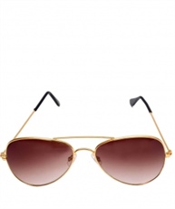 GOLDEN FRAME BROWN AVIATOR