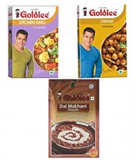 Goldiee Dal Makhani Masala, Chhole Ka Masala and Kitchen King, 300 Grams (Combo of 3)