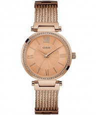 GUESS Analog Rose Gold Dial Women`s Watch 