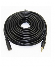 HIGH QUALITY 5 METER 3.5MM STEREO MALE TO FEMALE EXTENSION AUX CABLE (COMPATIBLE WITH SPEAKER, BLACK)