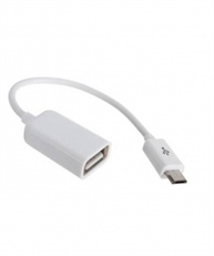 HIGH SPEED OTG CABLE -09 OTG CABLE (COMPATIBLE WITH MOBILE, WHITE)