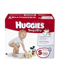 Huggies Snug and Dry Diapers Economy Plus Size 5 172 Count