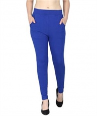 I KING ANKLE LENGTH LEGGING (BLUE, SOLID)