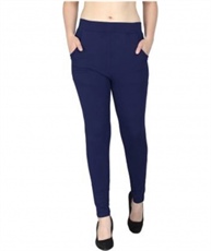 I KING ANKLE LENGTH LEGGING (NAVY BLUE, SOLID)