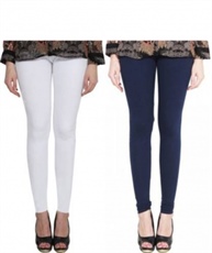 I KING ANKLE LENGTH LEGGING (WHITE, NAVY BLUE, SOLID)