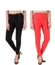 I KING BLACK, ORANGE JEGGING (SOLID)