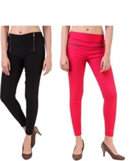 I KING BLACK, PINK JEGGING (SOLID)