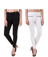 I KING BLACK, WHITE JEGGING (SOLID)