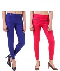 I KING BLUE, PINK JEGGING (SOLID)