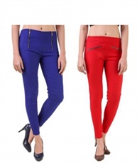 I KING BLUE, RED JEGGING (SOLID)