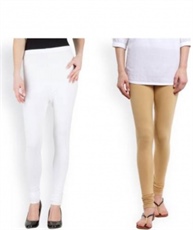 I KING CHURIDAR LEGGING (BEIGE, WHITE)