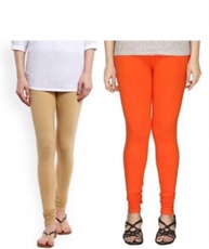 I KING CHURIDAR LEGGING (ORANGE, BEIGE)