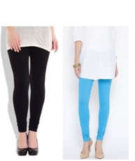 I KING CHURIDAR LEGGING  (SKY BLUE, BLACK)