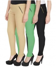 I KING GREEN, BEIGE, BLACK JEGGING (SOLID)