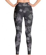 I KING LEGGING (BLACK, FLORAL PRINT)