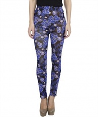 I KING LEGGING (BLUE, FLORAL PRINT)