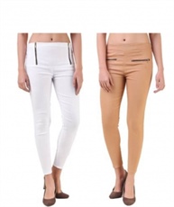 I KING WHITE, BEIGE JEGGING (SOLID)